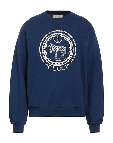 GUCCI Sweatshirt Blue 97% Cotton, 3% Elastane, Polyester