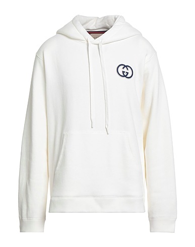 GUCCI Hooded track jacket  Ivory 100% Cotton, Elastane, Polyester