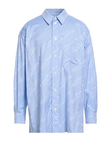 KENZO Hemd mit Muster Himmelblau 100% Baumwolle