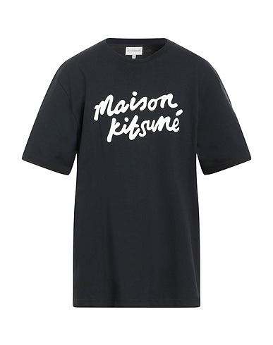 MAISON KITSUNÉ Футболка Чёрный 100% Хлопок