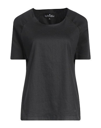 DESIGNERS REMIX Top Black 64% Cotton, 32% Polyester, 4% Lycra®