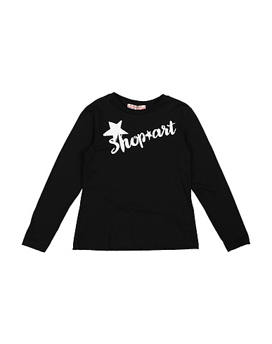SHOPART T-shirt Nero 100% Cotone