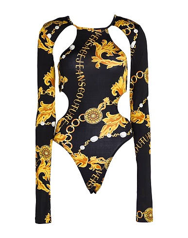 VERSACE JEANS COUTURE TOPS & TEES Black 90% Viscose, 10% Elastane