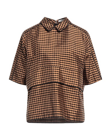 GANNI Silk top Camel 100% Silk