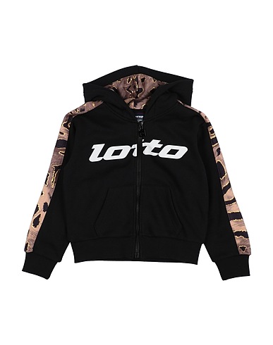 LOTTO Sweatshirt Black 85% Cotton, 15% Polyester