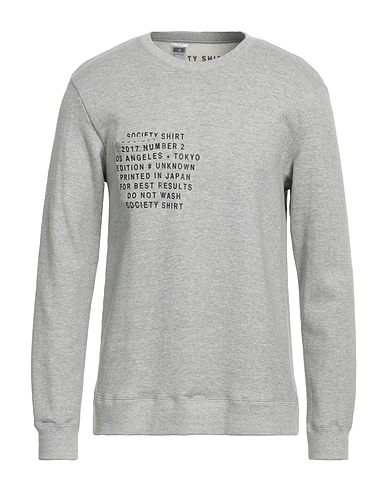 SOCIETY Felpa Grigio chiaro 100% Cotone