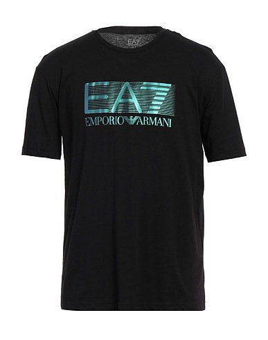 EA7 T-shirt Black 100% Cotton