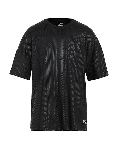EA7 T-Shirt Schwarz 100% Baumwolle