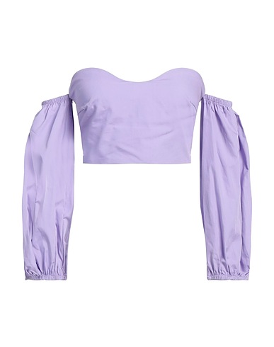 VICOLO Off-the-shoulder top Mauve 100% Cotton