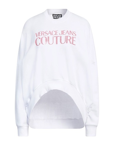 VERSACE JEANS COUTURE Sweatshirt White 100% Cotton, Elastane