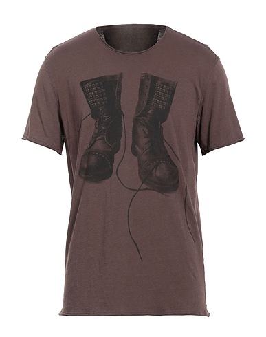 JOHN VARVATOS T-shirt Dark brown 100% Cotton