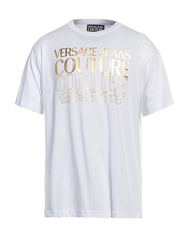 VERSACE JEANS COUTURE T-shirt Bianco 100% Cotone