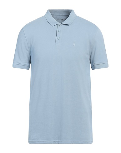 JOHN VARVATOS Polo shirt Light blue 100% Cotton