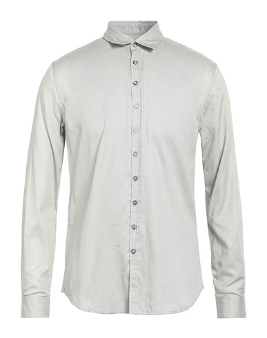 JOHN VARVATOS Solid colour shirt Grey 100% Cotton