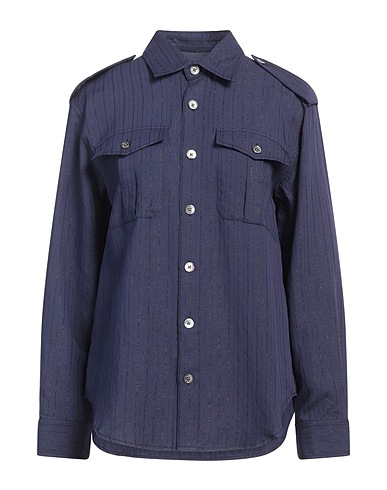 ZADIG&VOLTAIRE Striped shirt Navy 85% Viscose, 14% Polyamide, 1% Metallic fiber