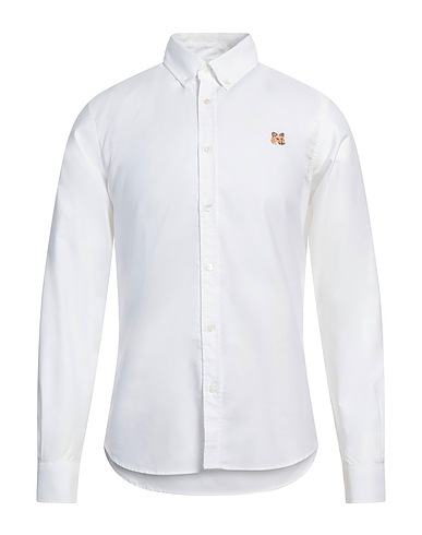 MAISON KITSUNÉ Solid colour shirt White 100% Cotton