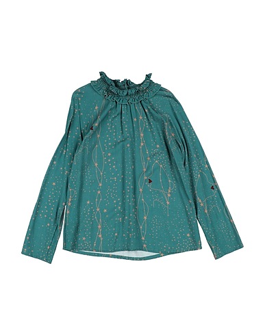 GIRO QUADRO Top Verde petrolio 100% Viscosa