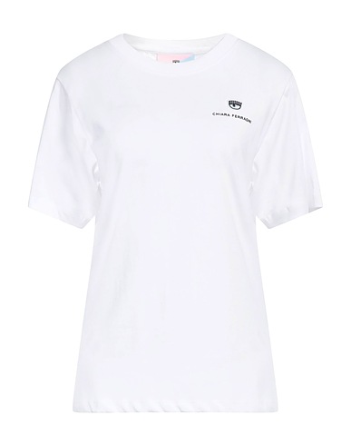 CHIARA FERRAGNI Basic T-shirt White 100% Cotton