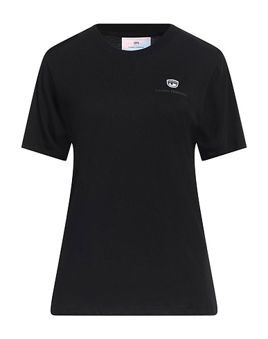 CHIARA FERRAGNI Basic T-shirt Black 100% Cotton
