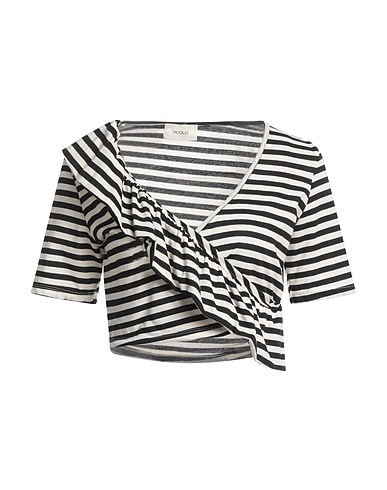 VICOLO Crop top Black 100% Cotton