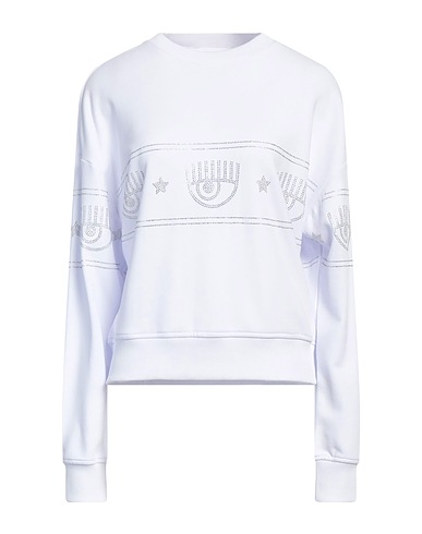 CHIARA FERRAGNI Sweatshirt White 100% Cotton, Elastane