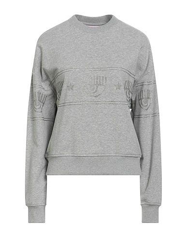 CHIARA FERRAGNI Felpa Grigio chiaro 100% Cotone, Elastan