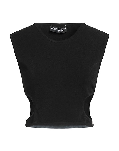 DOLCE&GABBANA Top Schwarz 73% Viskose, 15% Polyester, 9% Polyamid, 3% Elastan, Messing