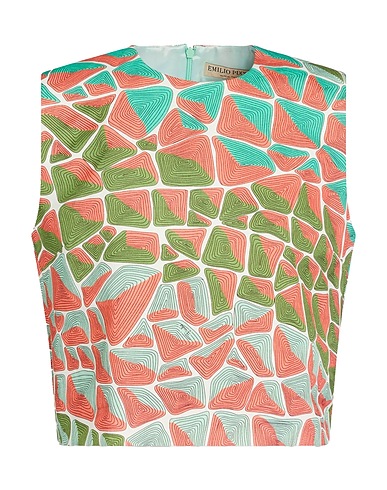 PUCCI Top Green 87% Cotton, 13% Linen