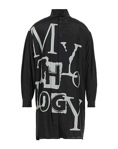 YOHJI YAMAMOTO POUR HOMME Patterned shirt Black 100% Silk