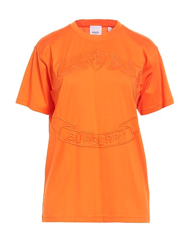 BURBERRY T-shirt Orange 100% Cotton, Elastane