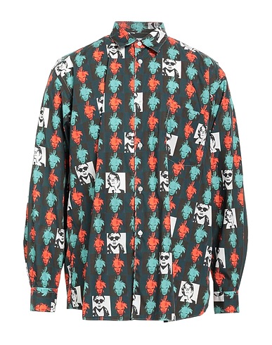 COMME des GARÇONS SHIRT Hemd mit Muster Aquamarin 100% Baumwolle