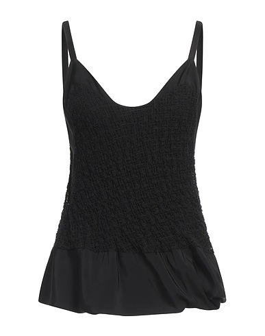 JIL SANDER Camisole Black 61% Cotton, 38% Polyamide, 1% Elastane, Viscose