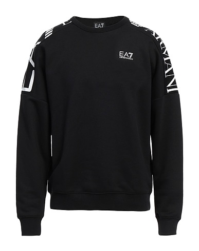EA7 Sweatshirt Black 67% Cotton, 33% Polyester, Elastane