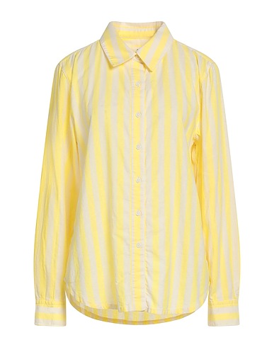 LAB DIP Striped shirt Pastel yellow 55% Hemp, 45% Cotton