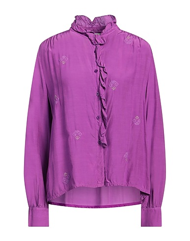 LOU LOU BELLE VILLE PARIS Solid colour shirts & blouses Mauve 100% Rayon