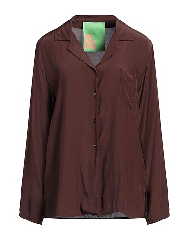 LOU LOU BELLE VILLE PARIS Solid colour shirts & blouses Dark brown 100% Rayon
