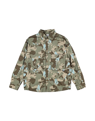 ASPESI Camicia fantasia Verde militare 100% Cotone