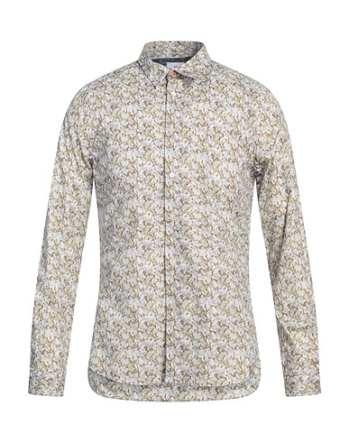 PS PAUL SMITH Patterned shirt Sky blue 97% Cotton, 3% Elastane