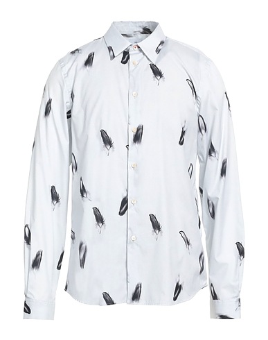 PS PAUL SMITH 柄入りシャツ ライトグレー コットン 100%