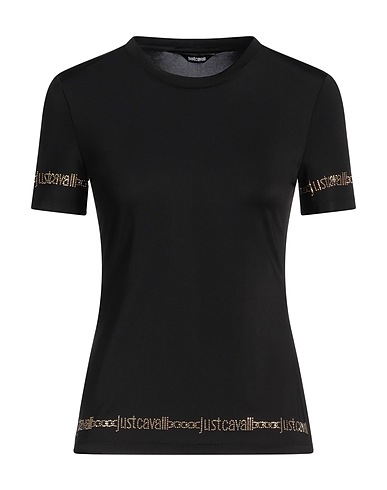 JUST CAVALLI T-shirt Black 95% Viscose, 5% Elastane