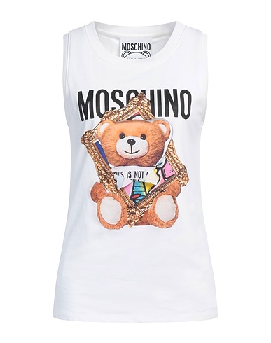 MOSCHINO Canotta Bianco 100% Cotone
