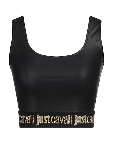 JUST CAVALLI Top Nero 79% Poliammide, 21% Elastan, Resina poliuretanica