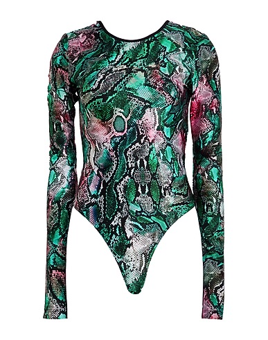 JUST CAVALLI TOPS & TEES Emerald green 80% Polyamide, 20% Elastane