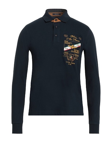 AERONAUTICA MILITARE Polo shirt Midnight blue 95% Cotton, 5% Elastane