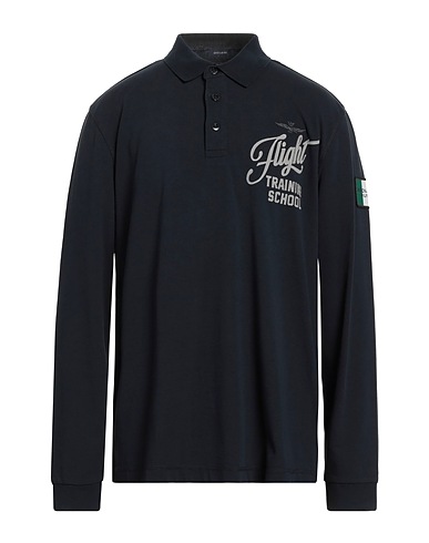 AERONAUTICA MILITARE Polo shirt Midnight blue 100% Cotton