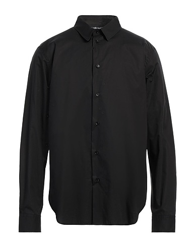 JUST CAVALLI Solid color shirt Black 100% Cotton