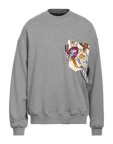 JUST CAVALLI Sweatshirt Grey 100% Cotton, Elastane