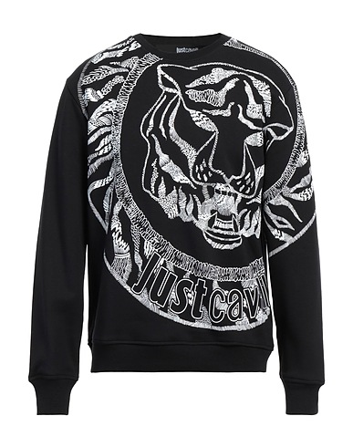 JUST CAVALLI スウェット ブラック コットン 100% / ポリウレタン