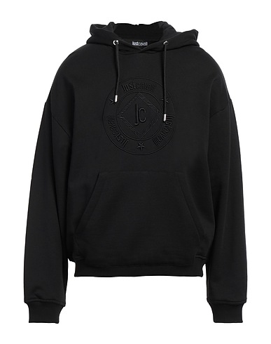JUST CAVALLI Hoodie Schwarz 100% Baumwolle, Elastan