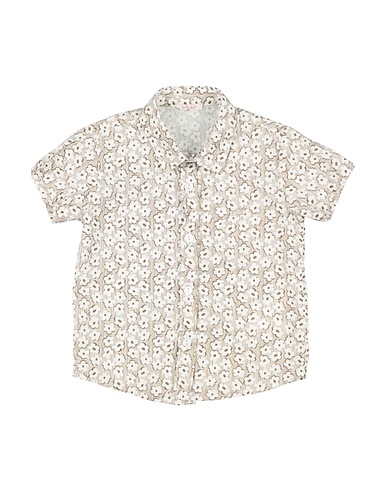 LE BEBÉ Patterned shirt Khaki 97% Cotton, 3% Elastane